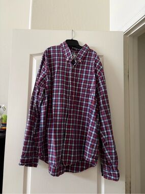 Jack Spade Red and Blue Plaid Button-Down Shirt